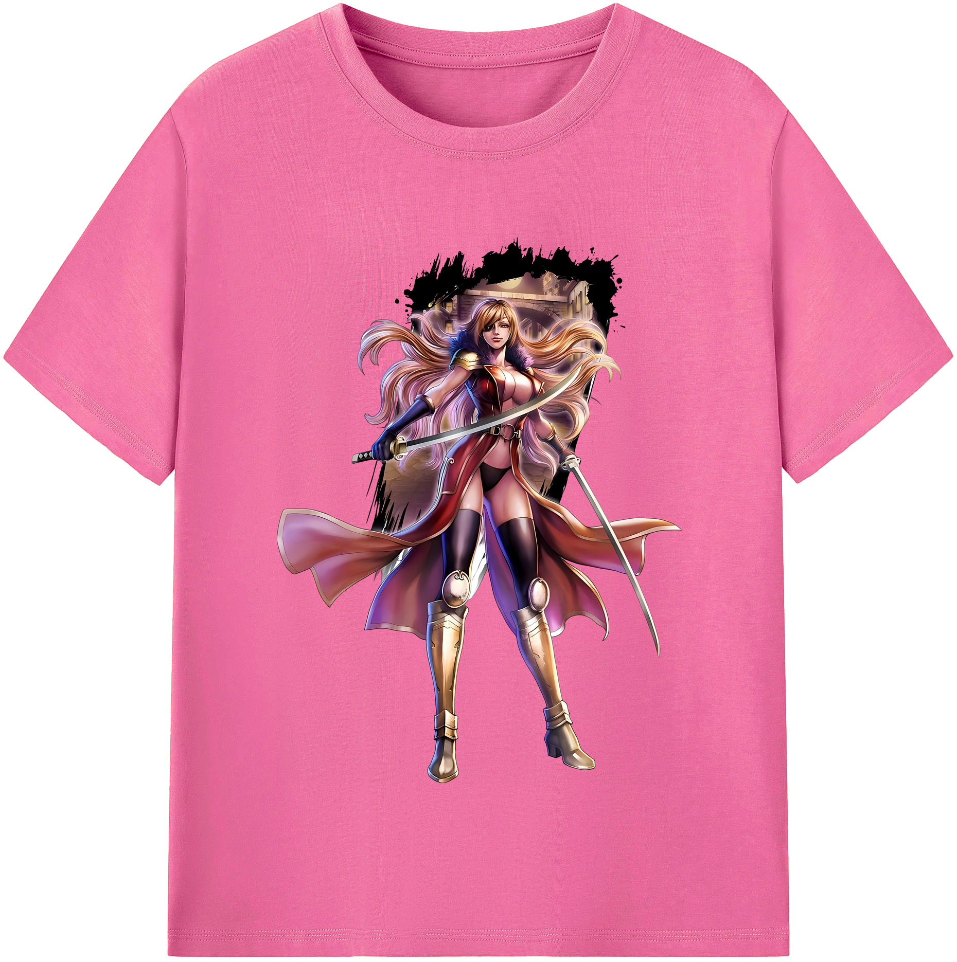 （画像用） 北斗の拳 Fist of the North Star レディースカジュアルプリントTシャツ（綿100％）